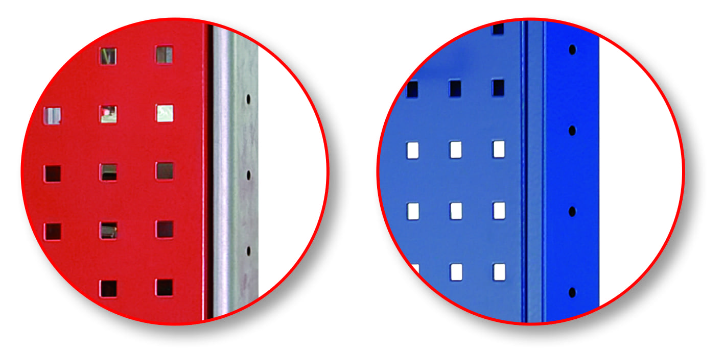Lochplatten-Seitenblende 1250×500 mm (HxT) von SCHULTE Lagertechnik