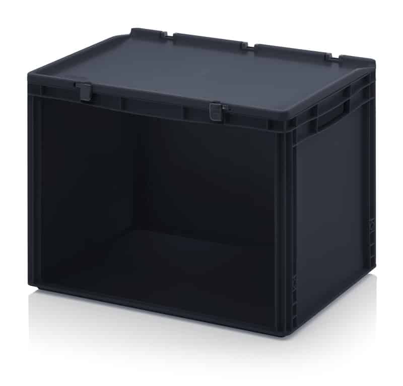 ESD-Schubladenbehälter Einzelkomponenten Verkehrsschwarz ähnlich RAL 9017 AUER packaging